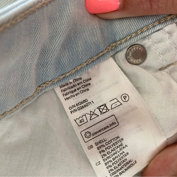 &Denim H&M Skinny low waist frayed ankle women’s jeans size 31 light wash new - Picture 4 of 4